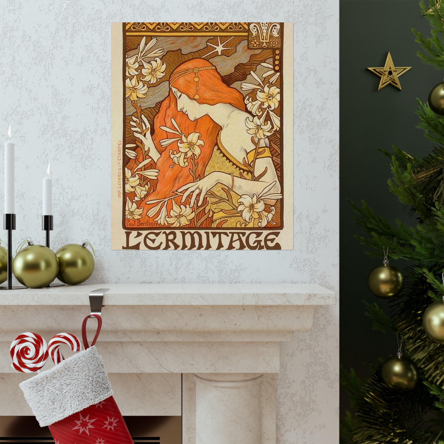 Paul Emile Berthon - Affiche pour la Revue "l'Érmitage. High Quality Matte Wall Art Poster for Home, Office, Classroom