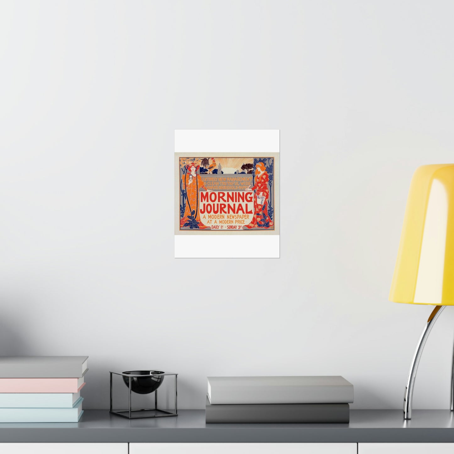 Louis Rhead - Affiche américaine pour le "Morning Journal". High Quality Matte Wall Art Poster for Home, Office, Classroom