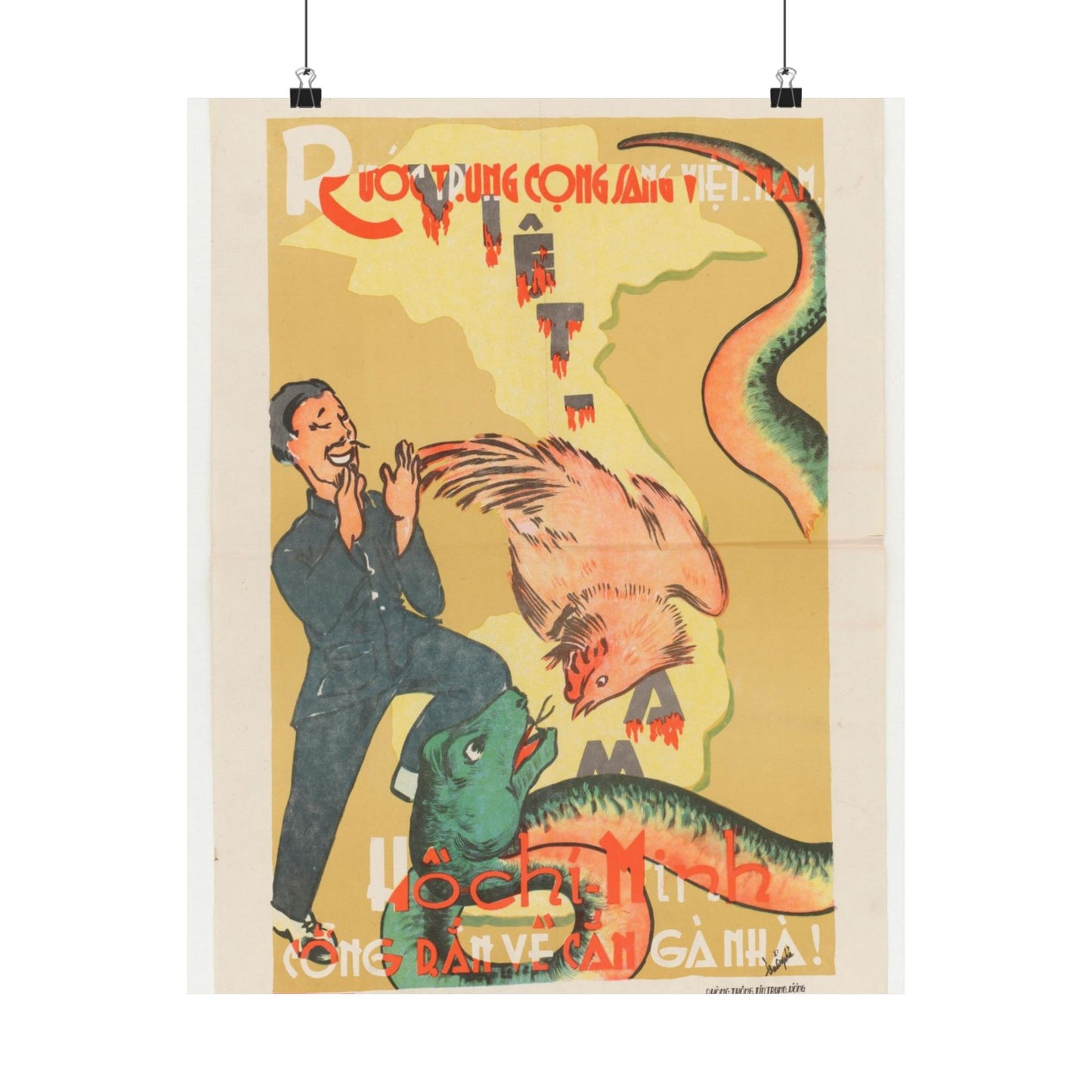 Viet Poster #2, Cold War American Propaganda poster High Quality Matte Wall Art Poster for Home, Office, Classroom