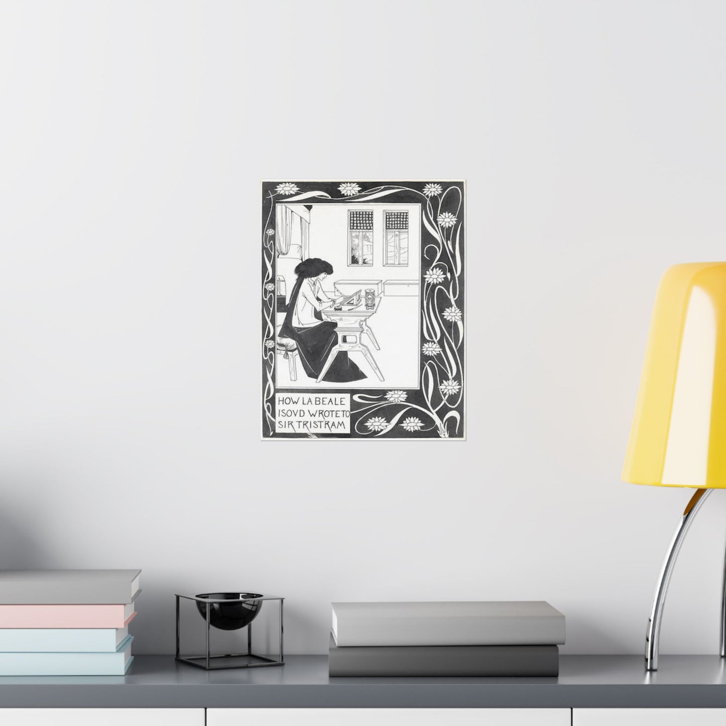 How la Beale Isoud wrote to Sir Tristram High Quality Matte Wall Art Poster for Home, Office, Classroom