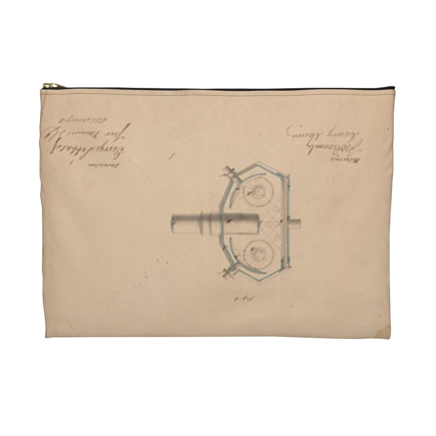 Patent drawing - Drawing of Improvement in Magic Lanterns Public domain image Large Organizer Pouch with Black Zipper