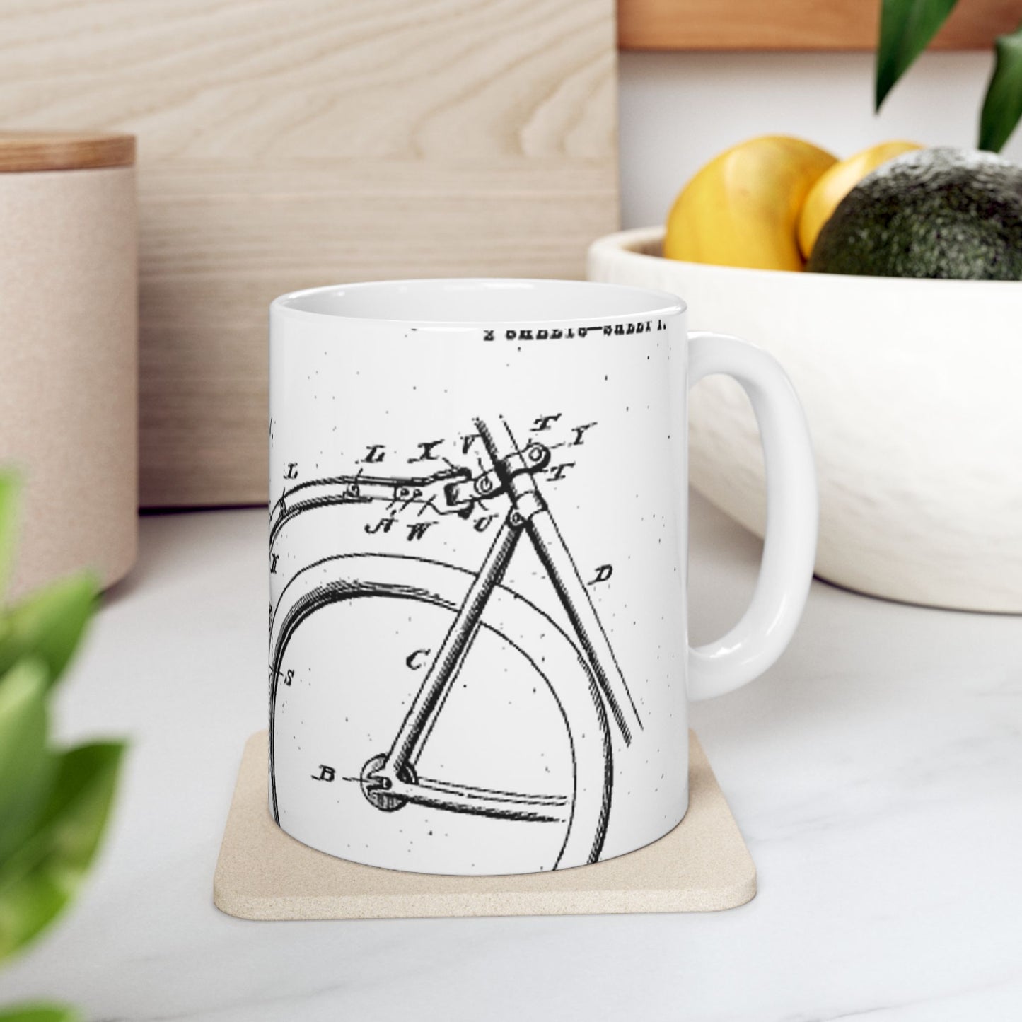 Patent Drawing of Engine - Bicycle Trailer Patent (1903) Public domain image Beautiful Novelty Ceramic Coffee Mug 11oz