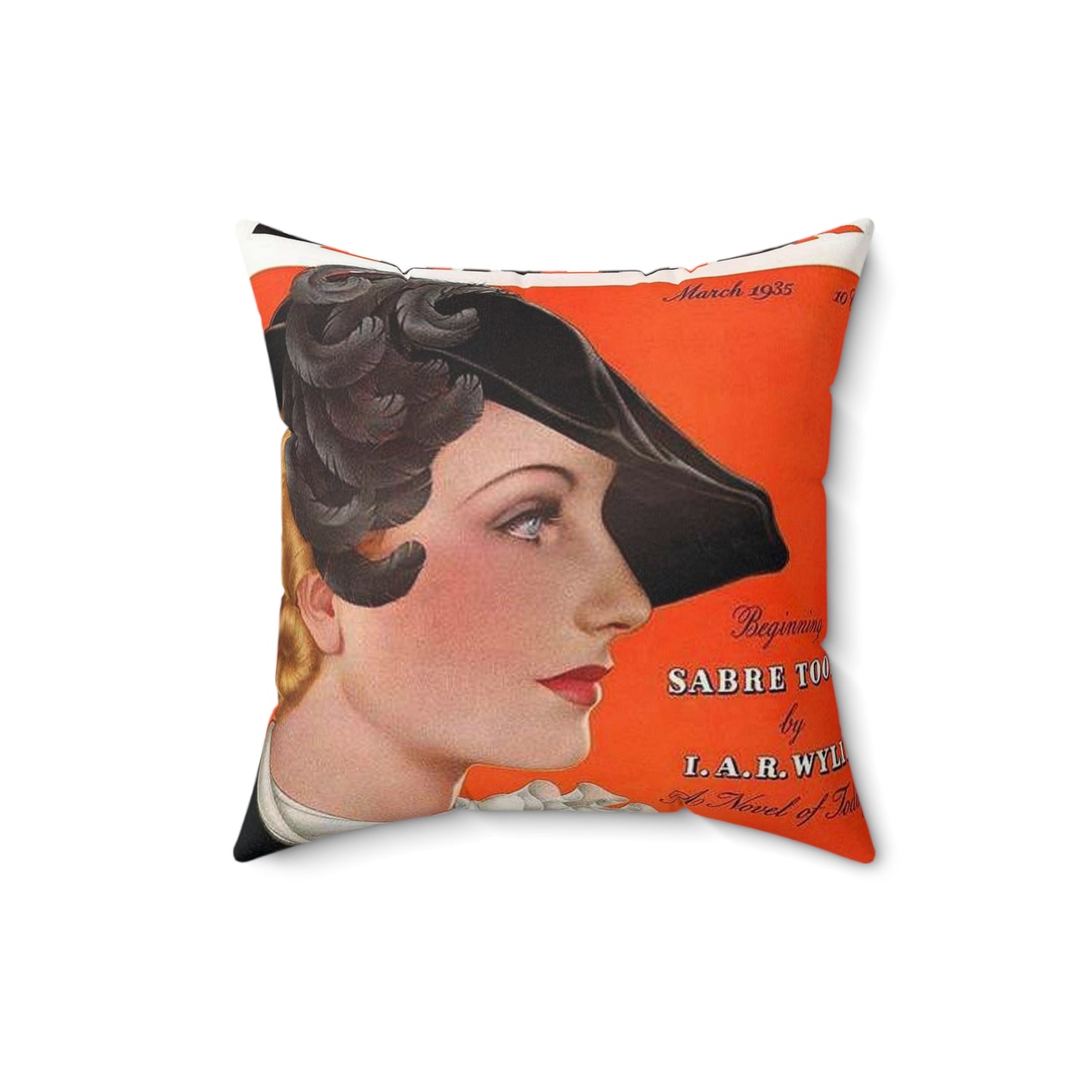 Delineator 1935-03 - Art Deco public domain image Decorative Accent Square Pillow