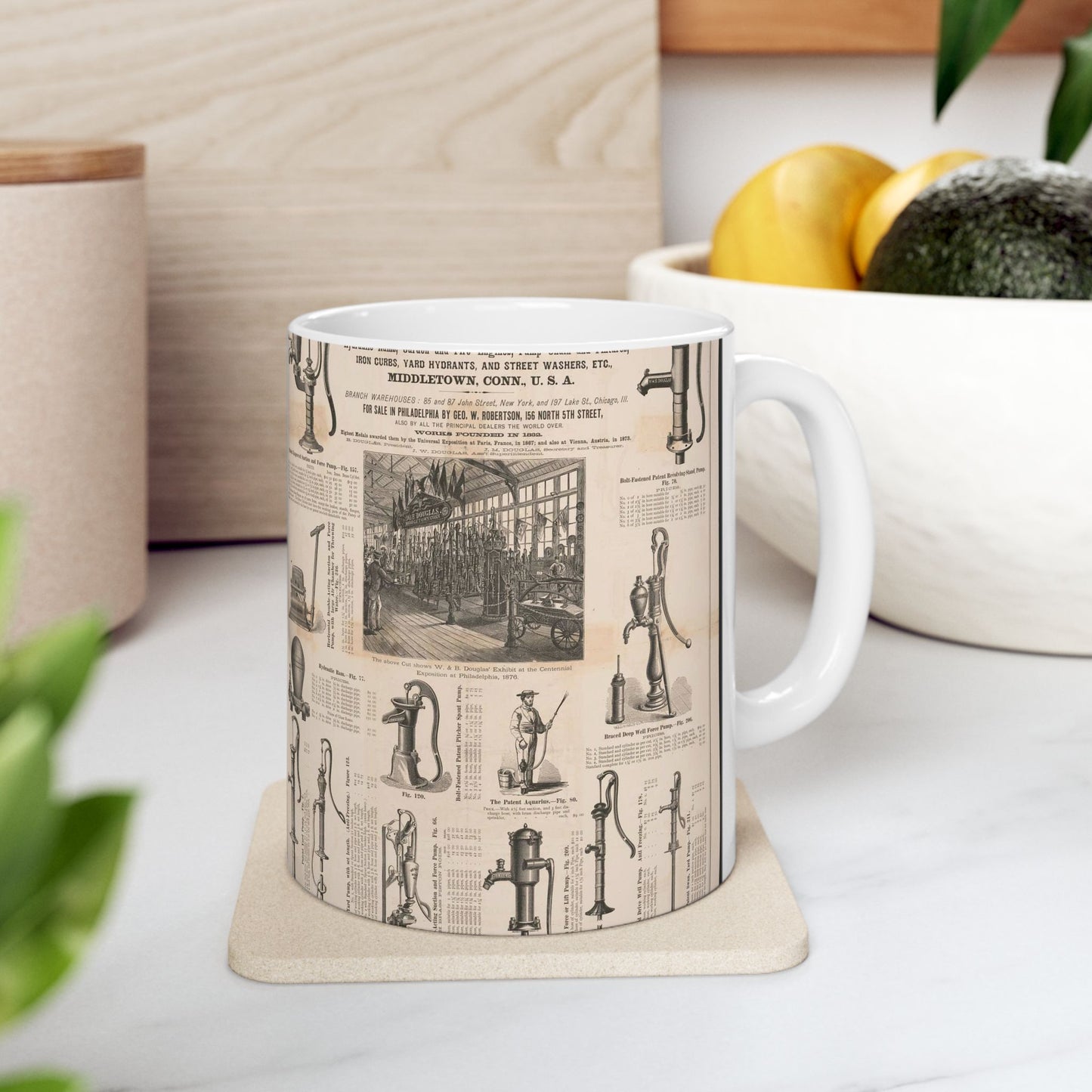 W. & B. Douglas, the oldest and most extensive manufacturers in the world of pumps Beautiful Novelty Ceramic Coffee Mug 11oz