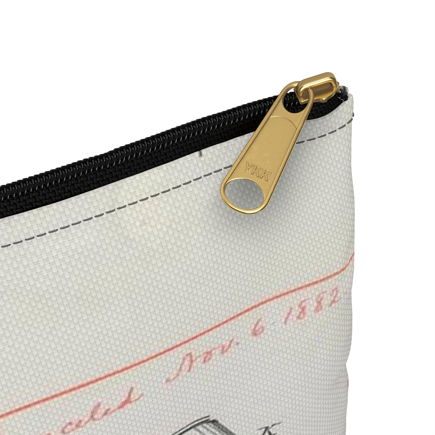Patent drawing - for L. W. Boys' Barber's Chair Public domain image Large Organizer Pouch with Black Zipper