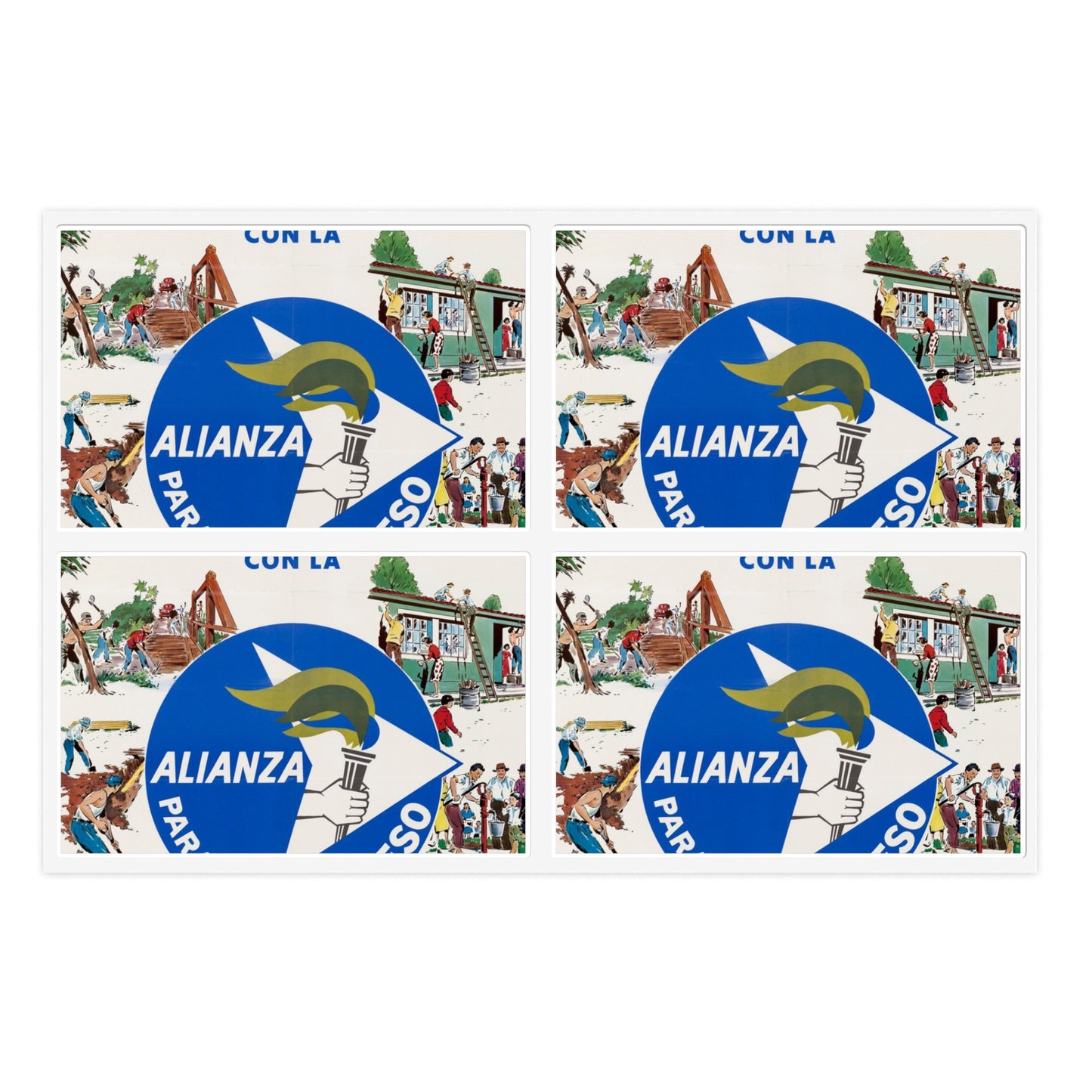 Alliance Posters, Cold War American Propaganda poster Laminated UV Protective Vinyl Stickers