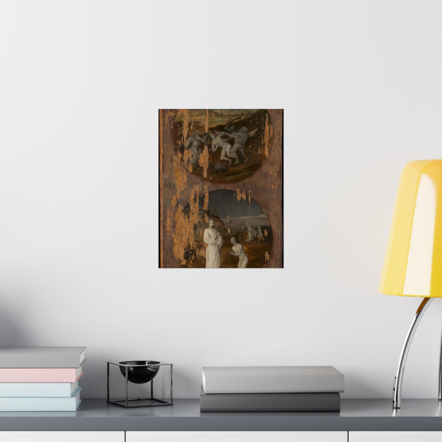 Flood Panels (The Flood – reverse), ca. 1508-1516 High Quality Matte Wall Art Poster for Home, Office, Classroom