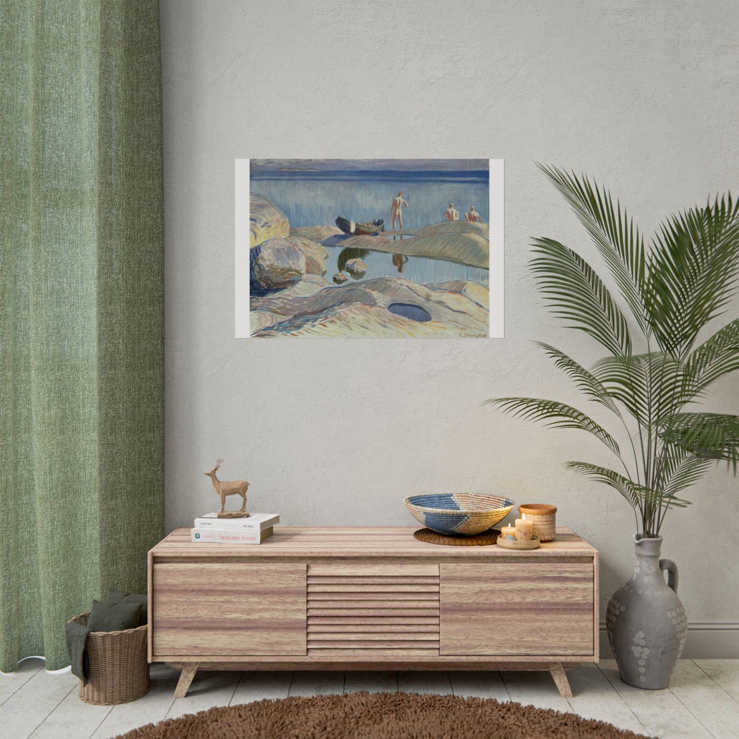 Serene Beach Art Rolled Poster - Coastal Decor for Home & Office