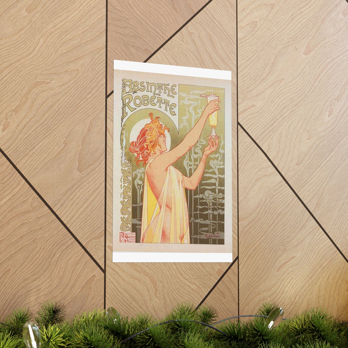 Affiche belge pour l' "Absinthe Robette". High Quality Matte Wall Art Poster for Home, Office, Classroom