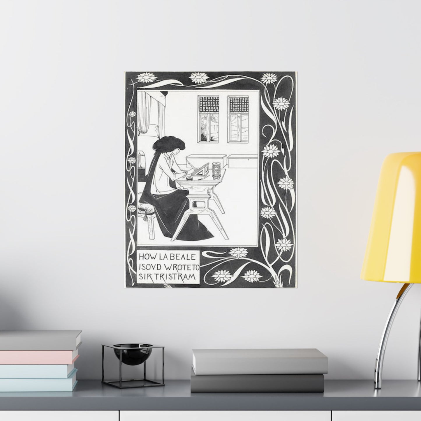 How la Beale Isoud wrote to Sir Tristram High Quality Matte Wall Art Poster for Home, Office, Classroom