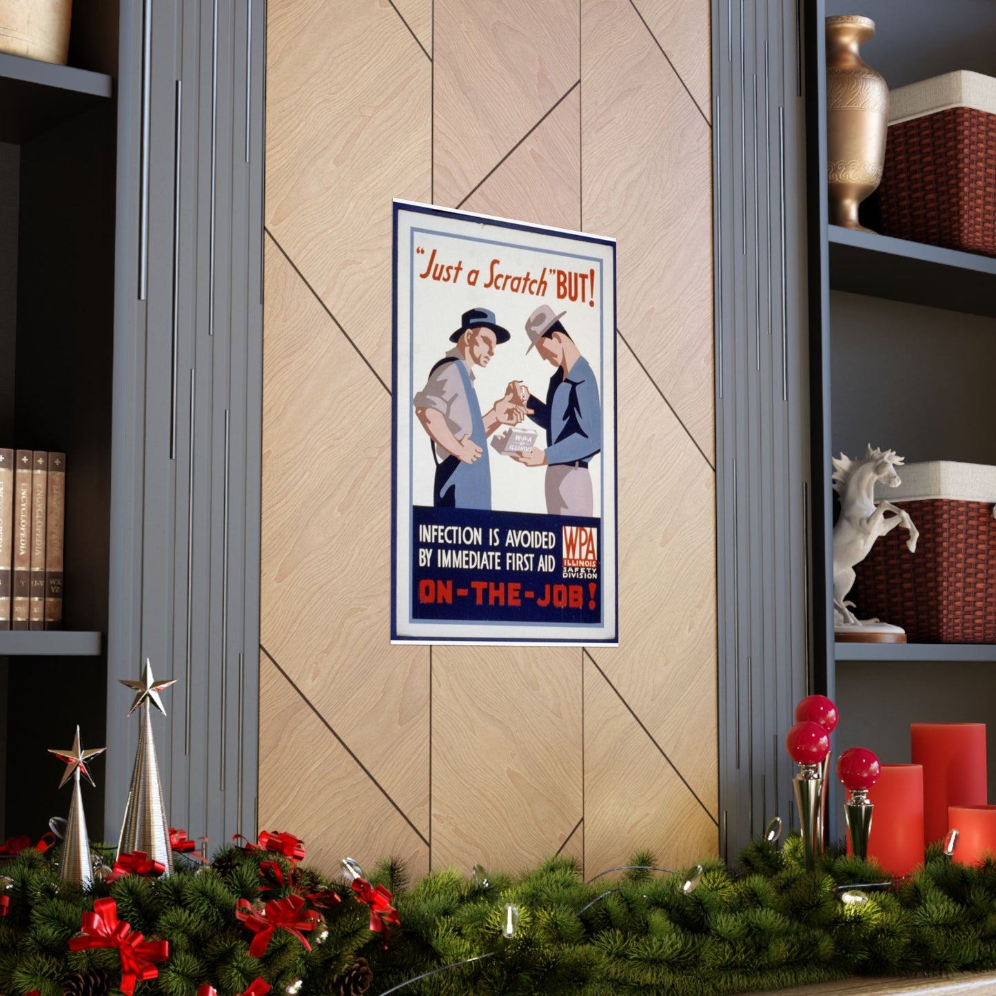 "Just a scratch" But! Infection is avoided by immediate first aid on-the-job! High Quality Matte Wall Art Poster for Home, Office, Classroom