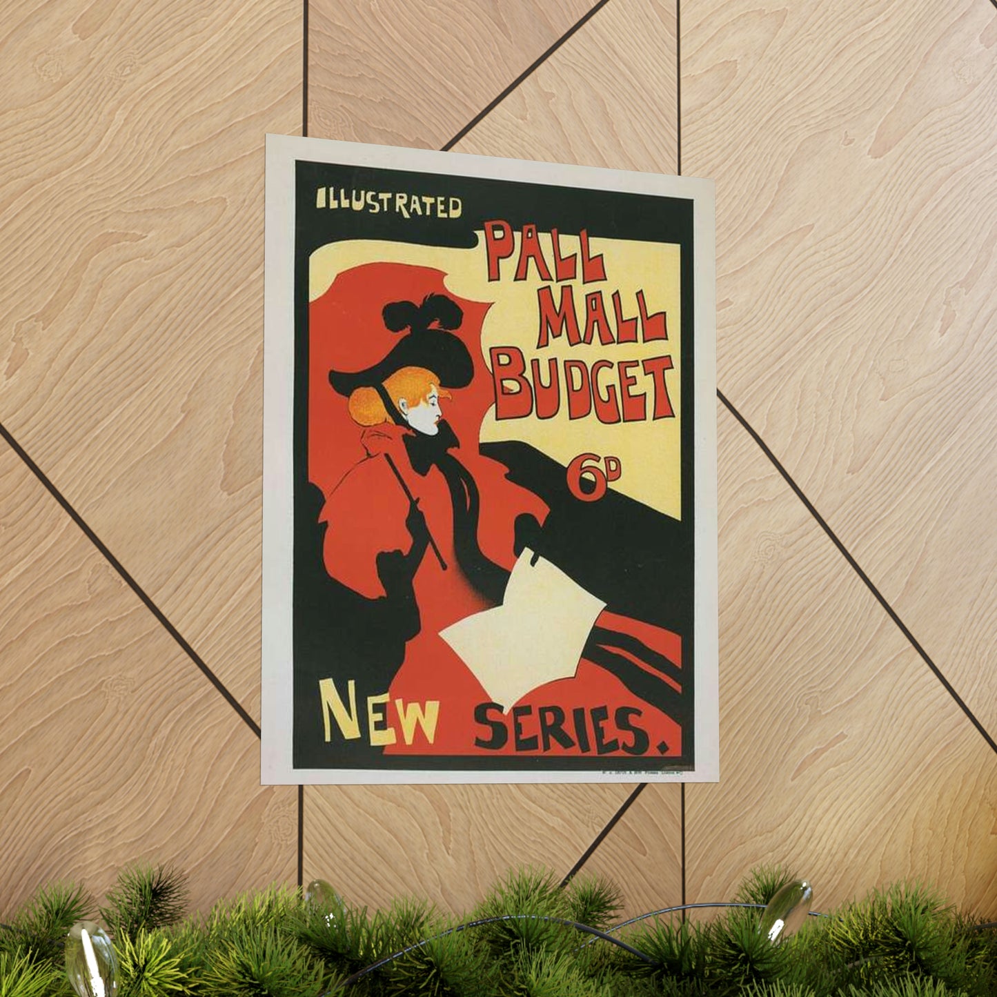 Affiche anglaise pour la revue hebdomadaire "Illustrated Pall Mall Budget". High Quality Matte Wall Art Poster for Home, Office, Classroom