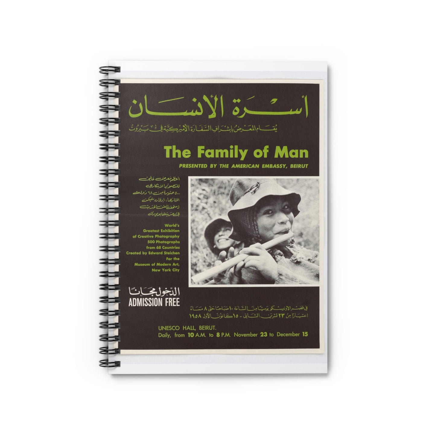 Poster: The Family of Man - Public domain portrait print Spiral Bound Ruled Notebook with Printed Cover