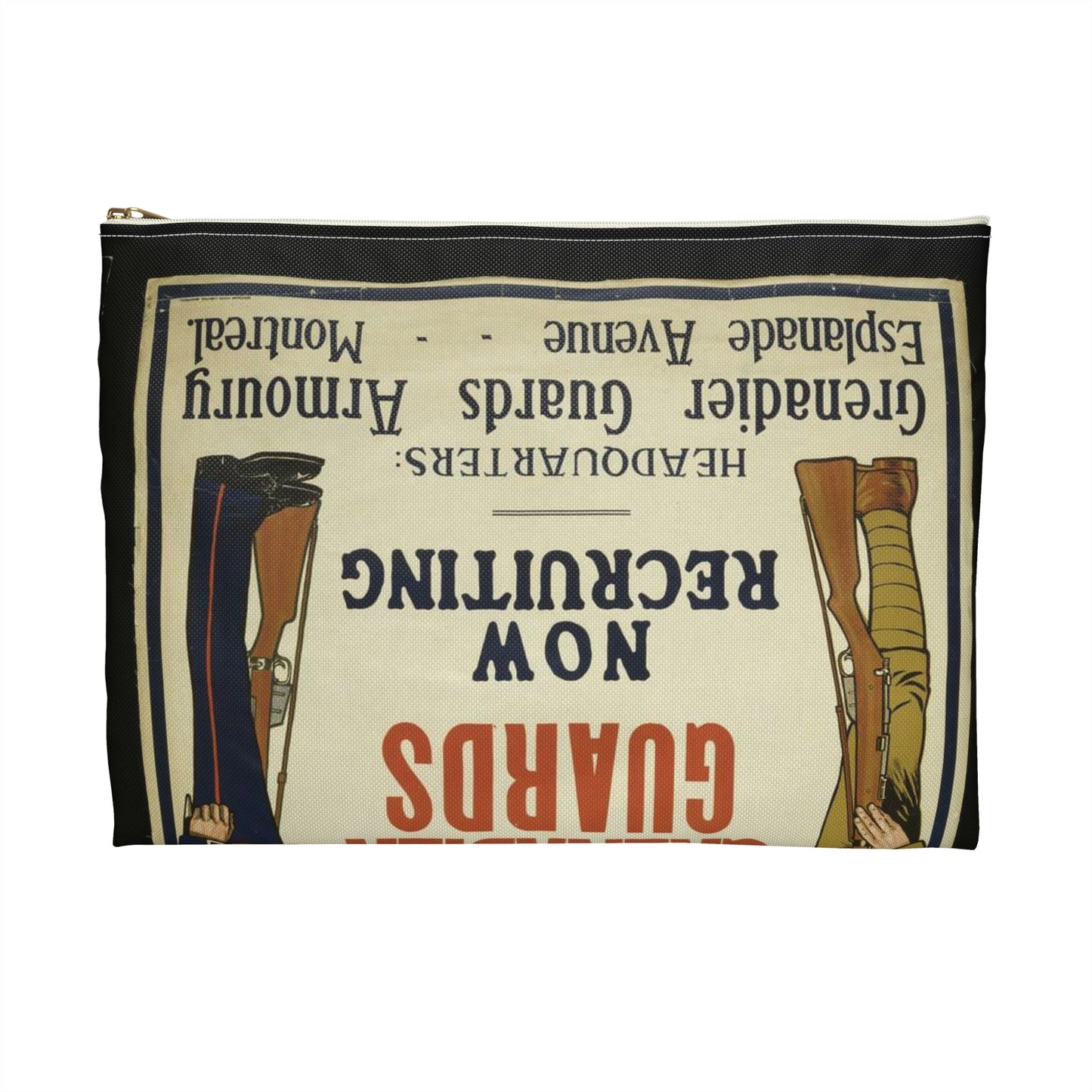 Attention! ... Canadian Grenadier Guards now recruiting Large Organizer Pouch with Black Zipper