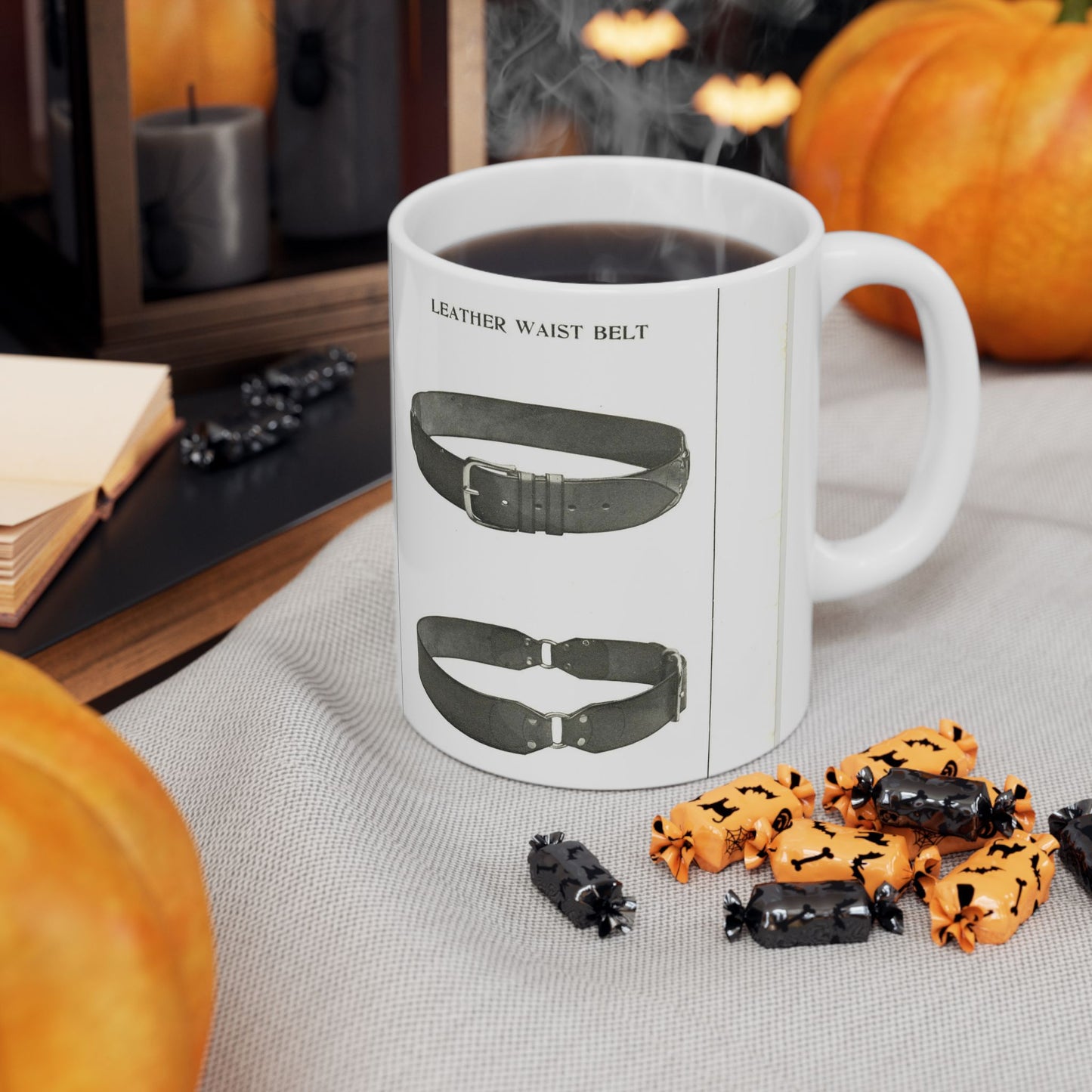Patent drawing - Leather Waist Belt - . Public domain image Beautiful Novelty Ceramic Coffee Mug 11oz