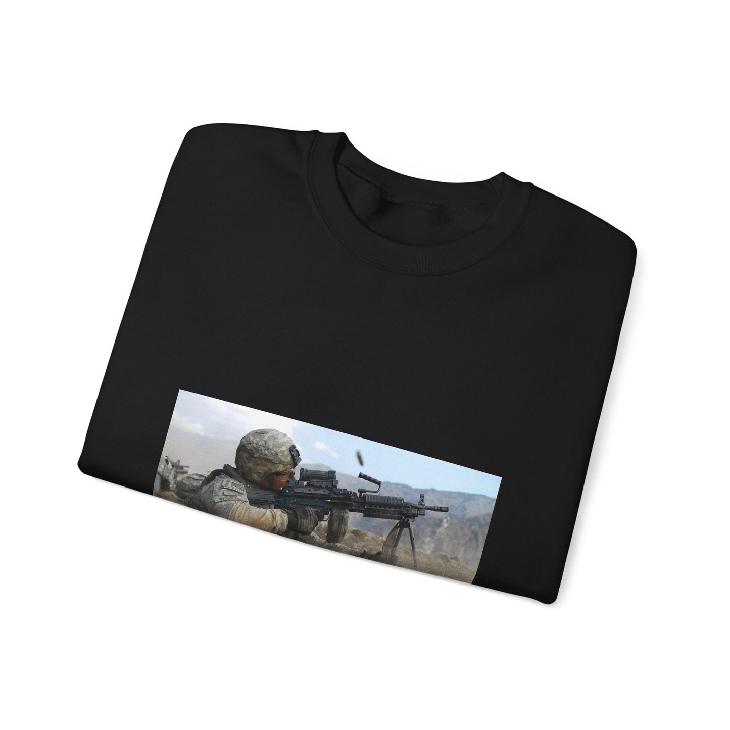 U.S. Army Pvt. John Stafinski, a native of Seville, Black Heavy Blend Adult Crew Neck SweatShirt