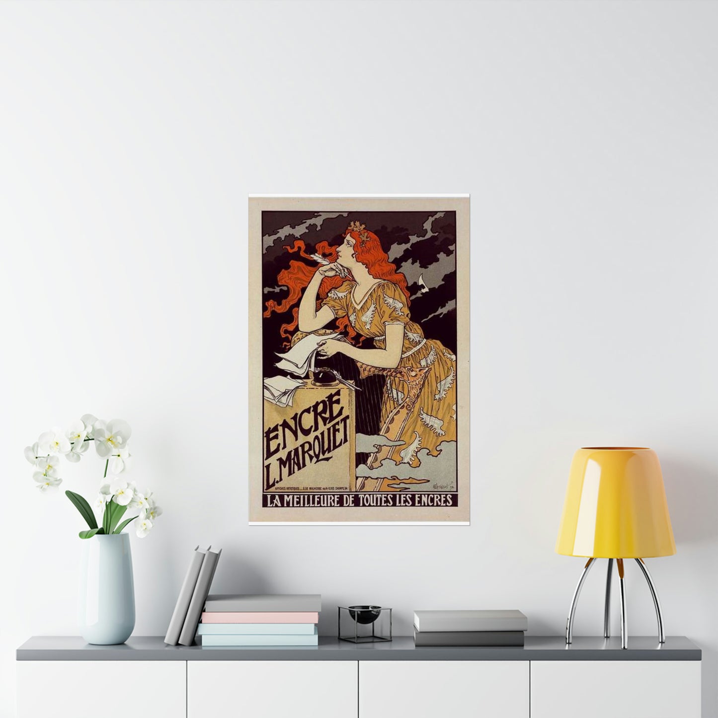Affiche pour l' "Encre Marquet". High Quality Matte Wall Art Poster for Home, Office, Classroom