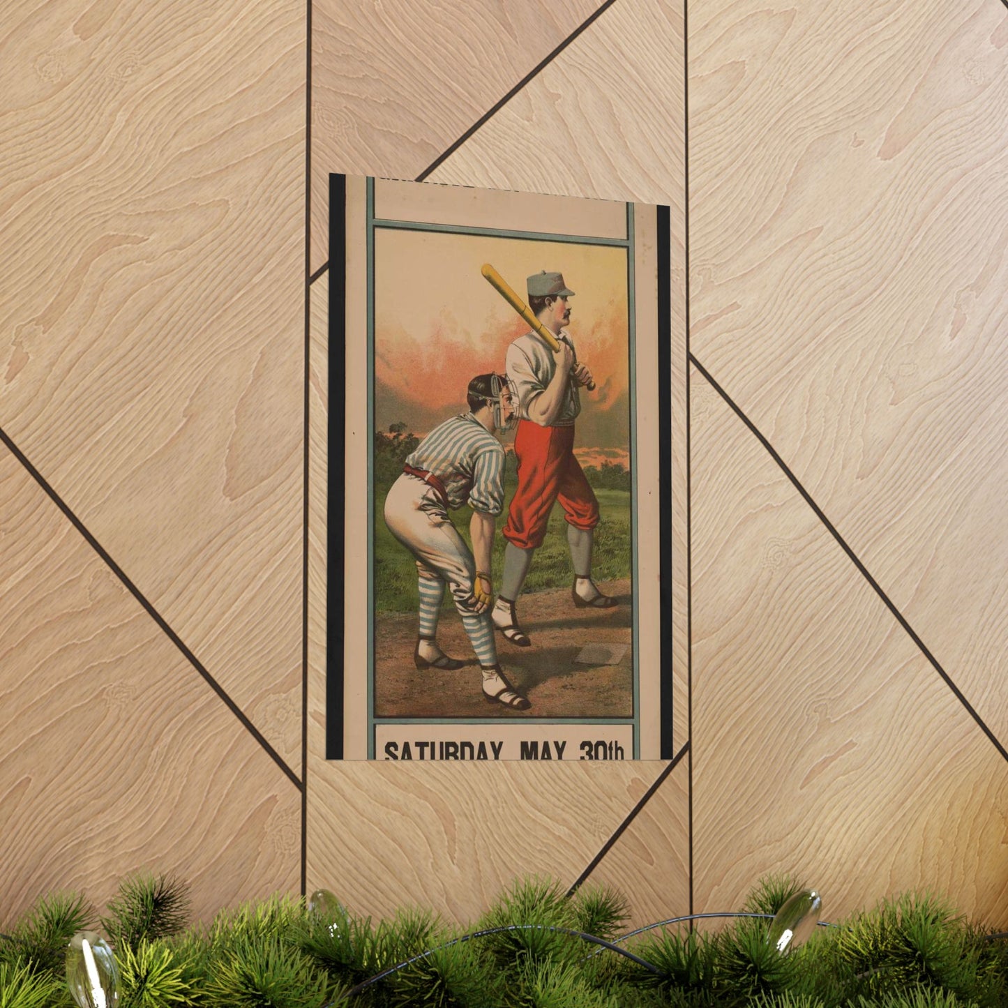 Biddeford vs. Portland Granite St. grounds, Saturday, May 30th Printed at the Biddeford Journal office High Quality Matte Wall Art Poster for Home, Office, Classroom
