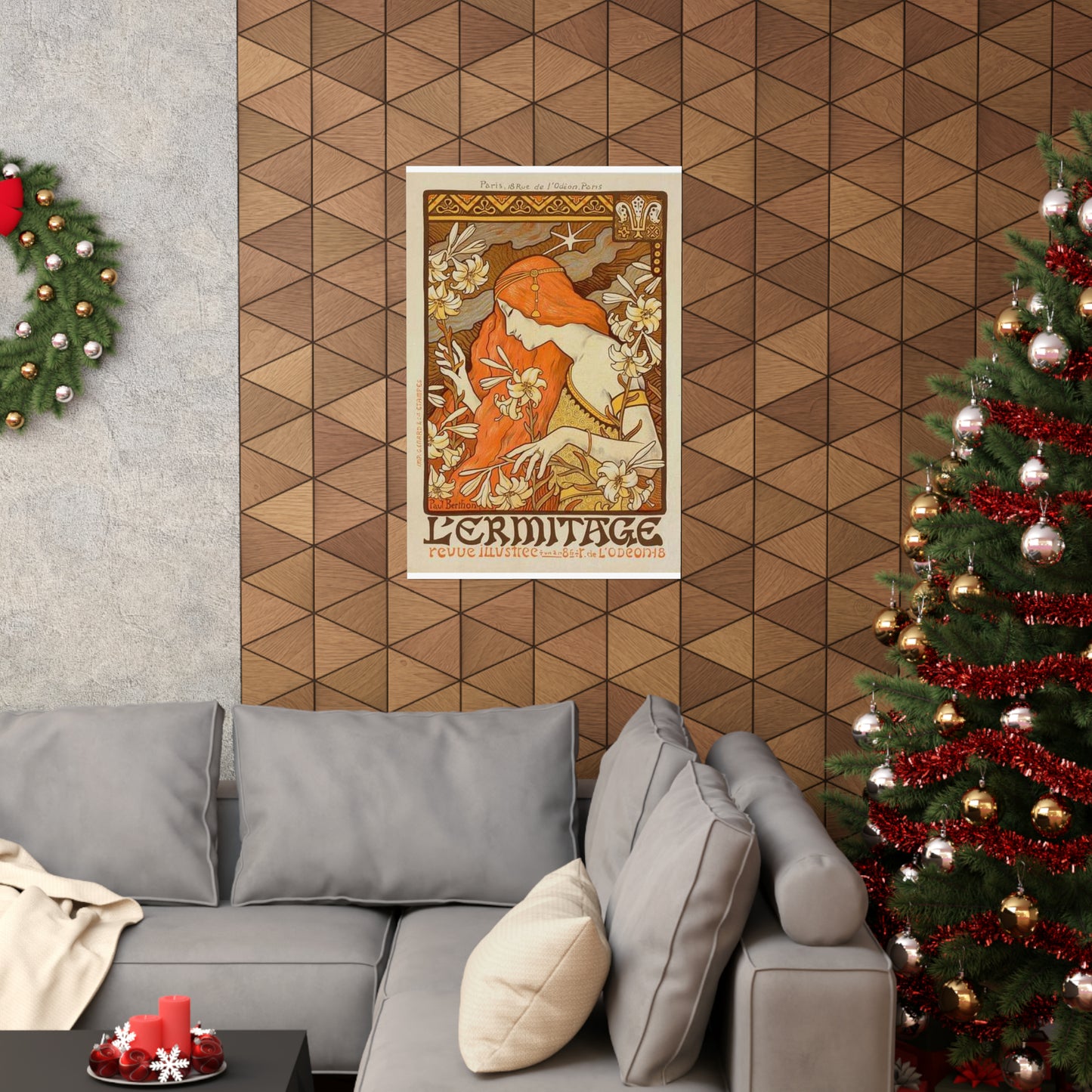 Paul Emile Berthon - Affiche pour la Revue "l'Érmitage. High Quality Matte Wall Art Poster for Home, Office, Classroom
