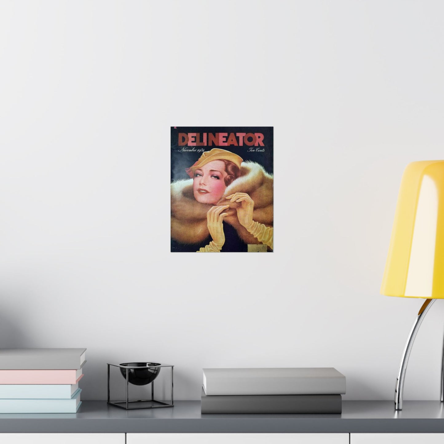Delineator 1934-11 - Art Deco public domain image High Quality Matte Wall Art Poster for Home, Office, Classroom