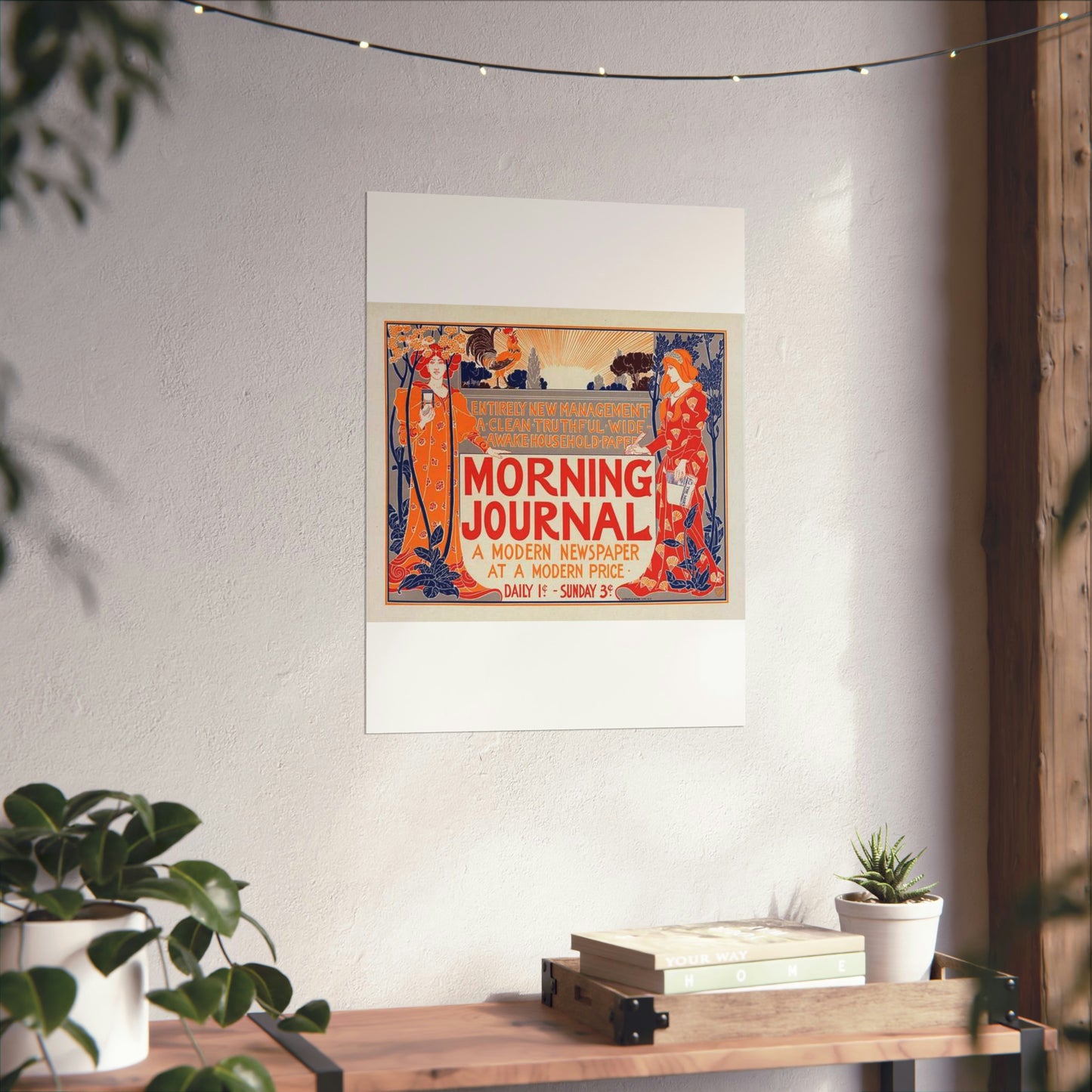 Louis Rhead - Affiche américaine pour le "Morning Journal". High Quality Matte Wall Art Poster for Home, Office, Classroom