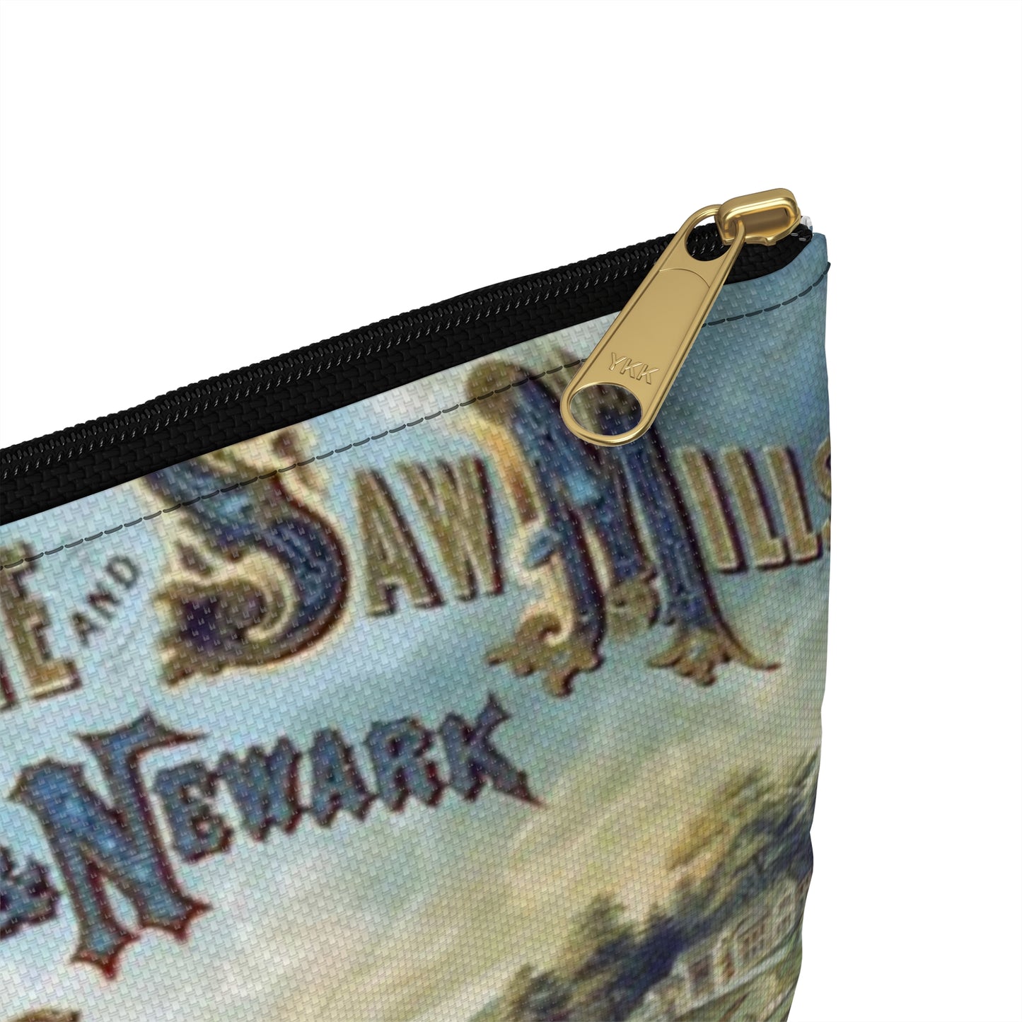 Blandy's portable steam engine and saw mills, Zanesville & Newark Ohio Large Organizer Pouch with Black Zipper