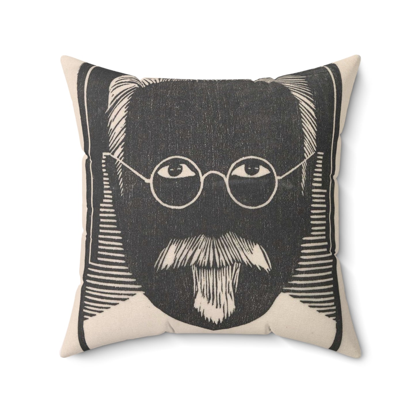 Samuel Jessurun de Mesquita - Zelfportret met bril en sik Decorative Accent Square Pillow