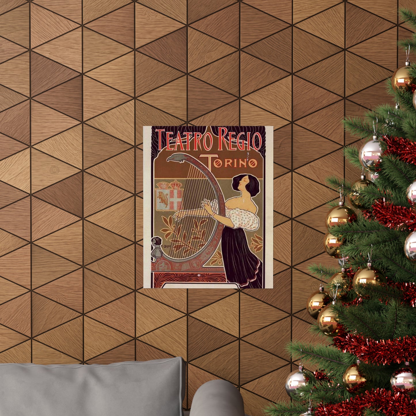 Affiche italienne pour le "Théâtre royal de Turin" High Quality Matte Wall Art Poster for Home, Office, Classroom