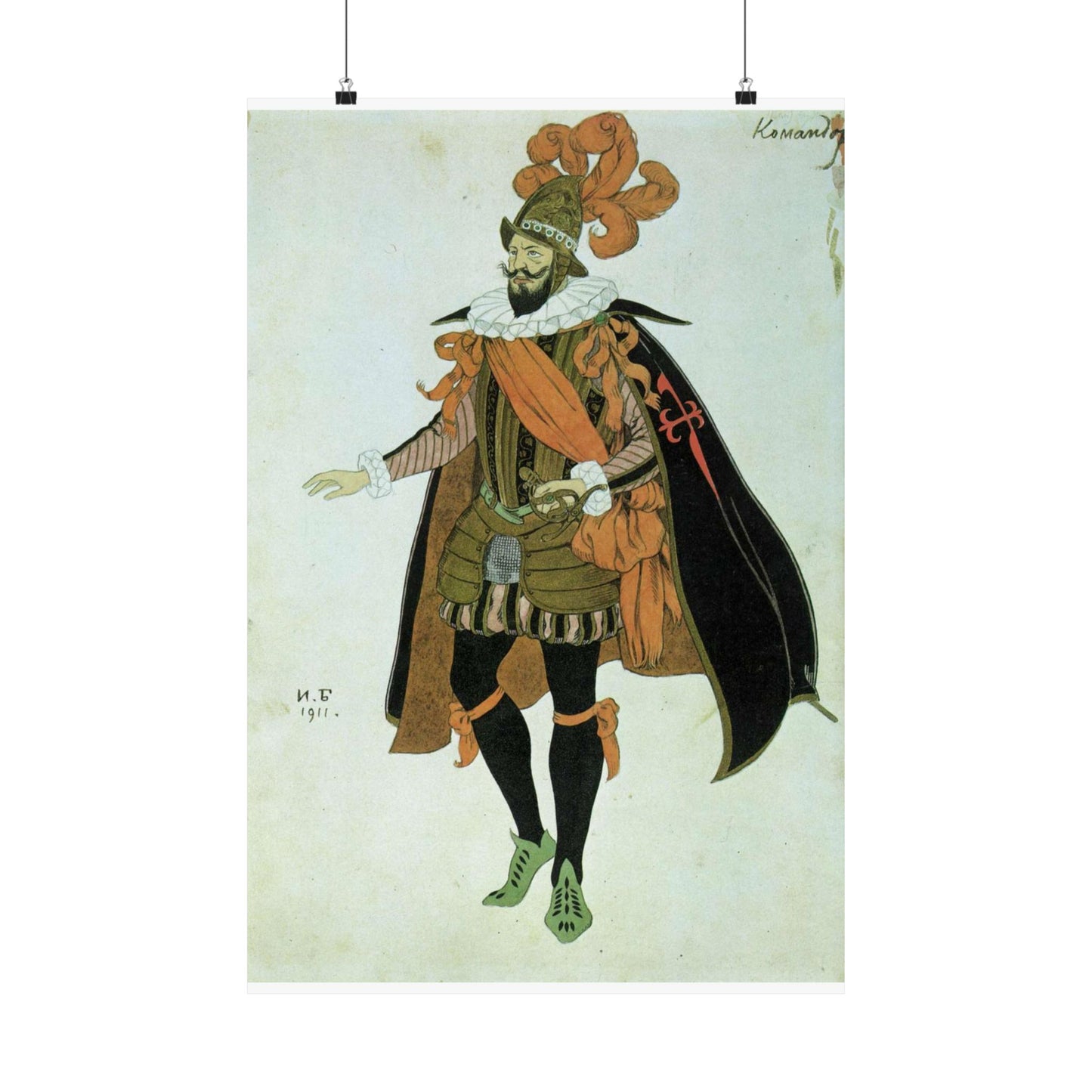 Bilibin Comandor - Art nouveau public domain image High Quality Matte Wall Art Poster for Home, Office, Classroom