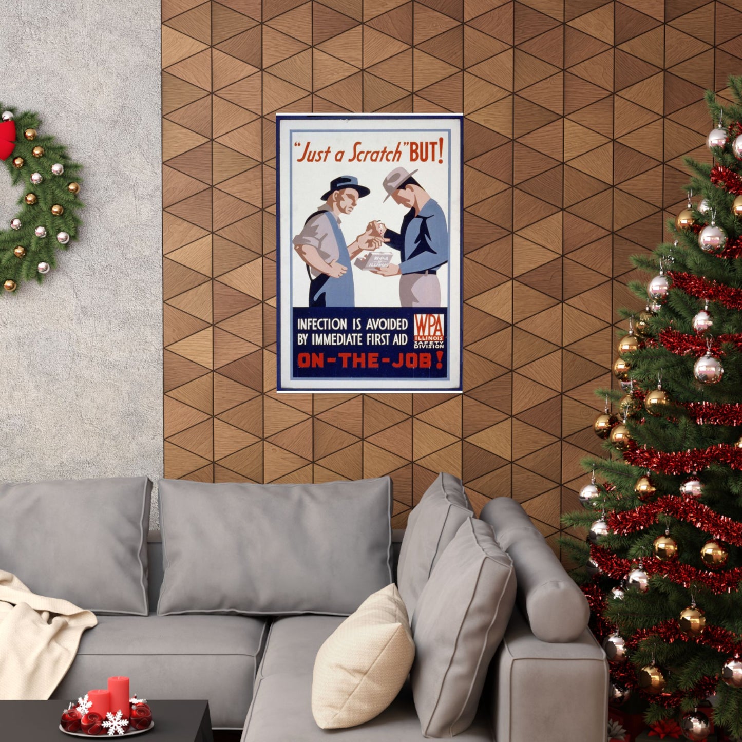 "Just a scratch" But! Infection is avoided by immediate first aid on-the-job! High Quality Matte Wall Art Poster for Home, Office, Classroom