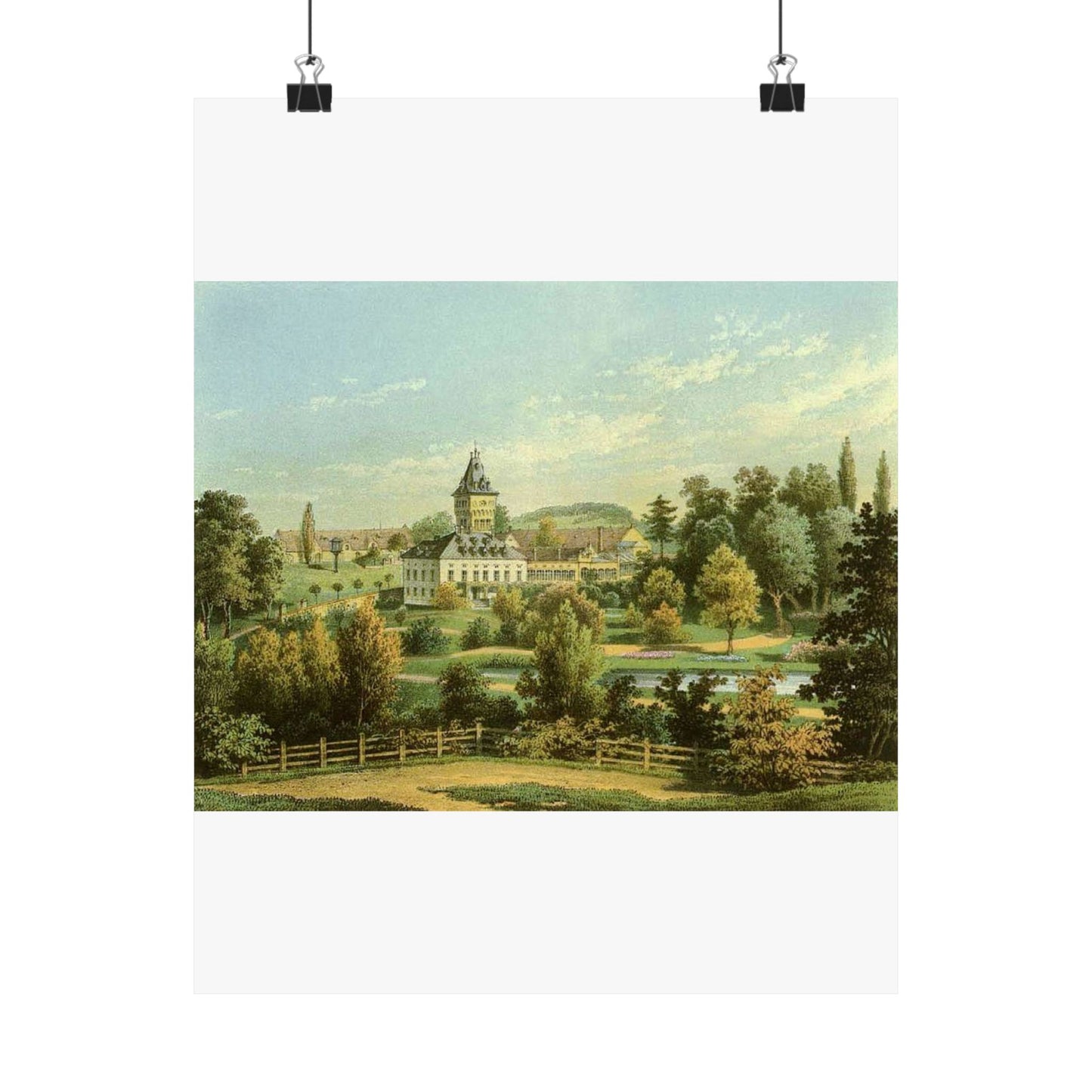 Schloss Peilau-Gladishof Sammlung Duncker High Quality Matte Wall Art Poster for Home, Office, Classroom