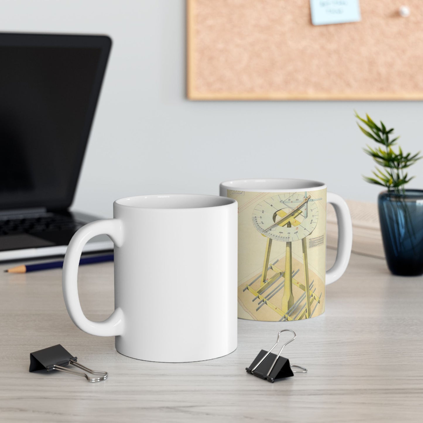 Patent drawing - Drawing of Marine Compasses Public domain image Beautiful Novelty Ceramic Coffee Mug 11oz