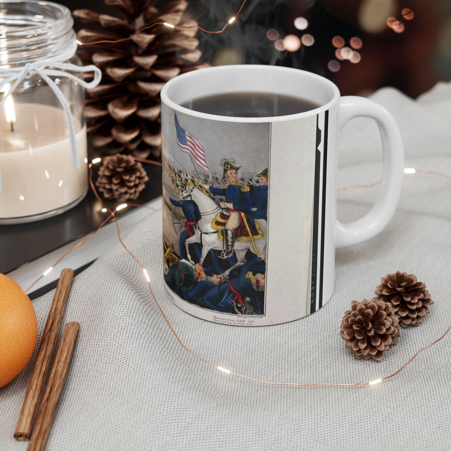 Battle of Buena Vista--Fought February 23d, 1847--The American Army under Genl. Taylor were completely victorious / lith. & pub. by J. Bailie (sic), N. York. Beautiful Novelty Ceramic Coffee Mug 11oz