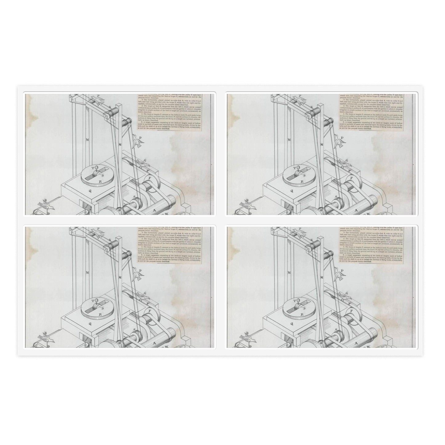 Patent drawing - for W. H. Broden's Target Public domain image Laminated UV Protective Vinyl Stickers