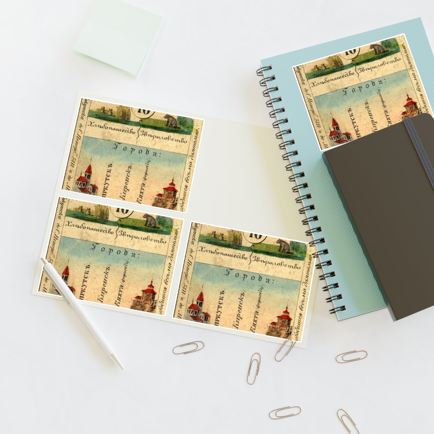 Irkutsk Province, Russian empire, 1856 Laminated UV Protective Vinyl Stickers