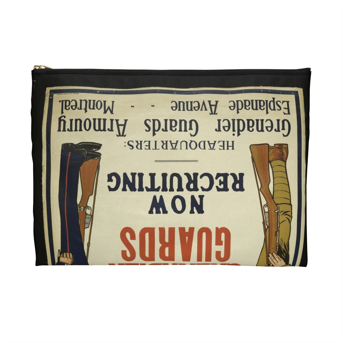 Attention! ... Canadian Grenadier Guards now recruiting Large Organizer Pouch with Black Zipper