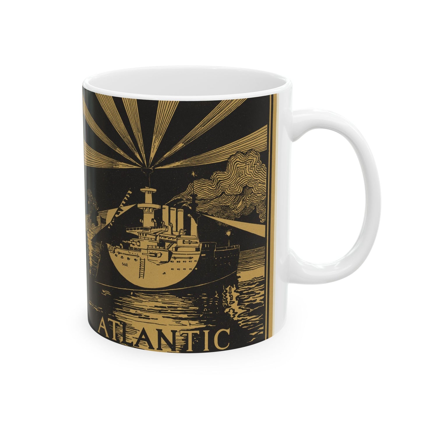 Atlantic for November, Art Nouveau poster Beautiful Novelty Ceramic Coffee Mug 11oz