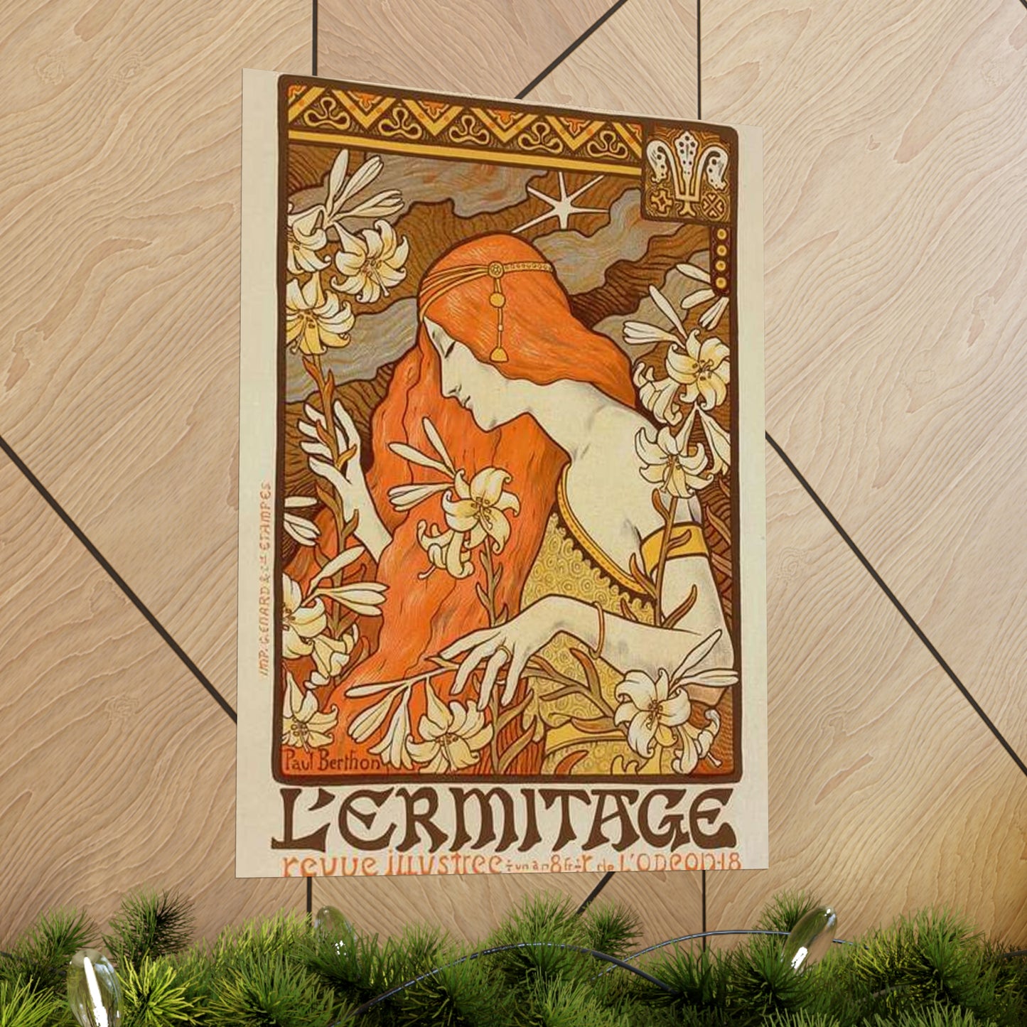 Paul Emile Berthon - Affiche pour la Revue "l'Érmitage. High Quality Matte Wall Art Poster for Home, Office, Classroom