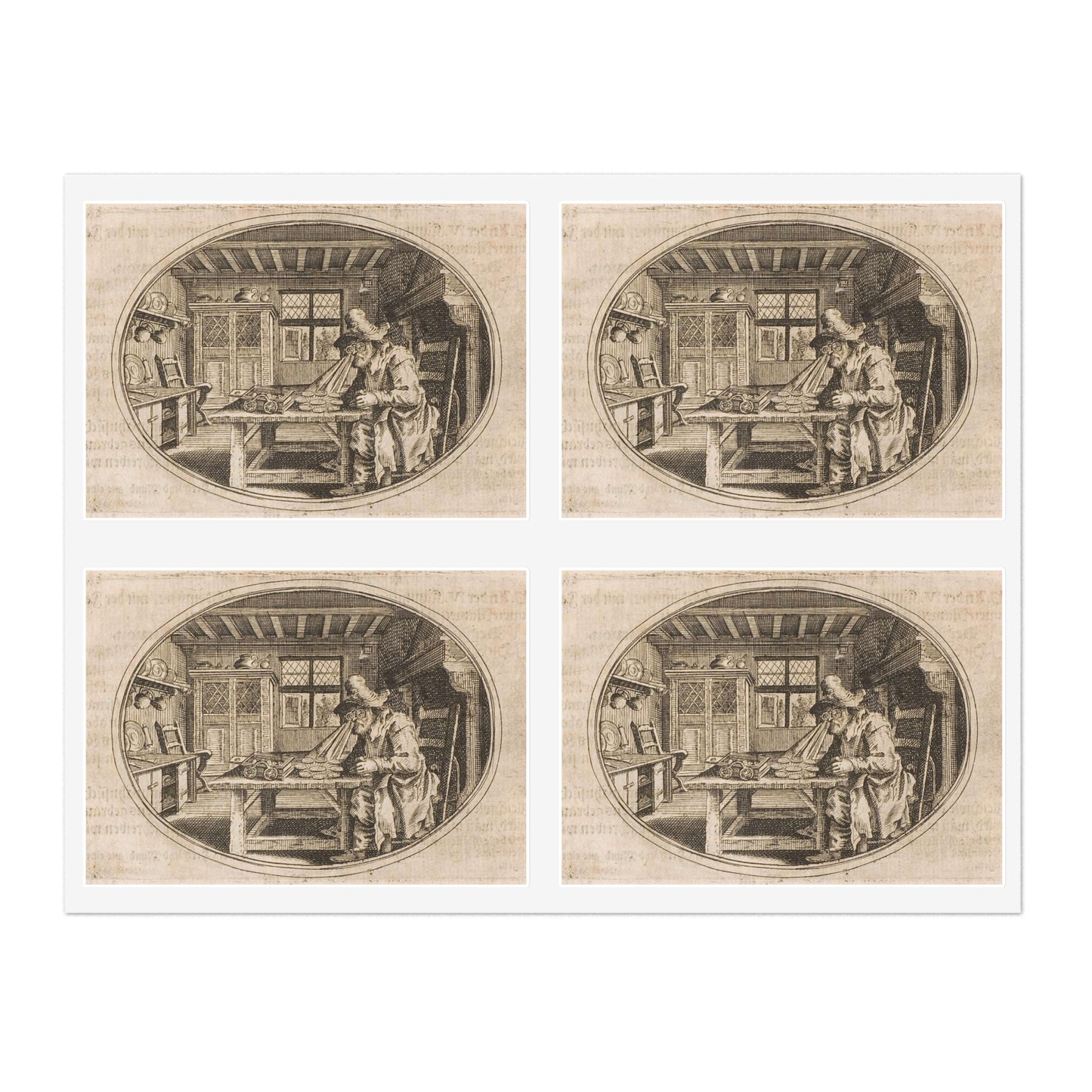 Frauenzimmer Gesprechspiele 1646 k Laminated UV Protective Vinyl Stickers