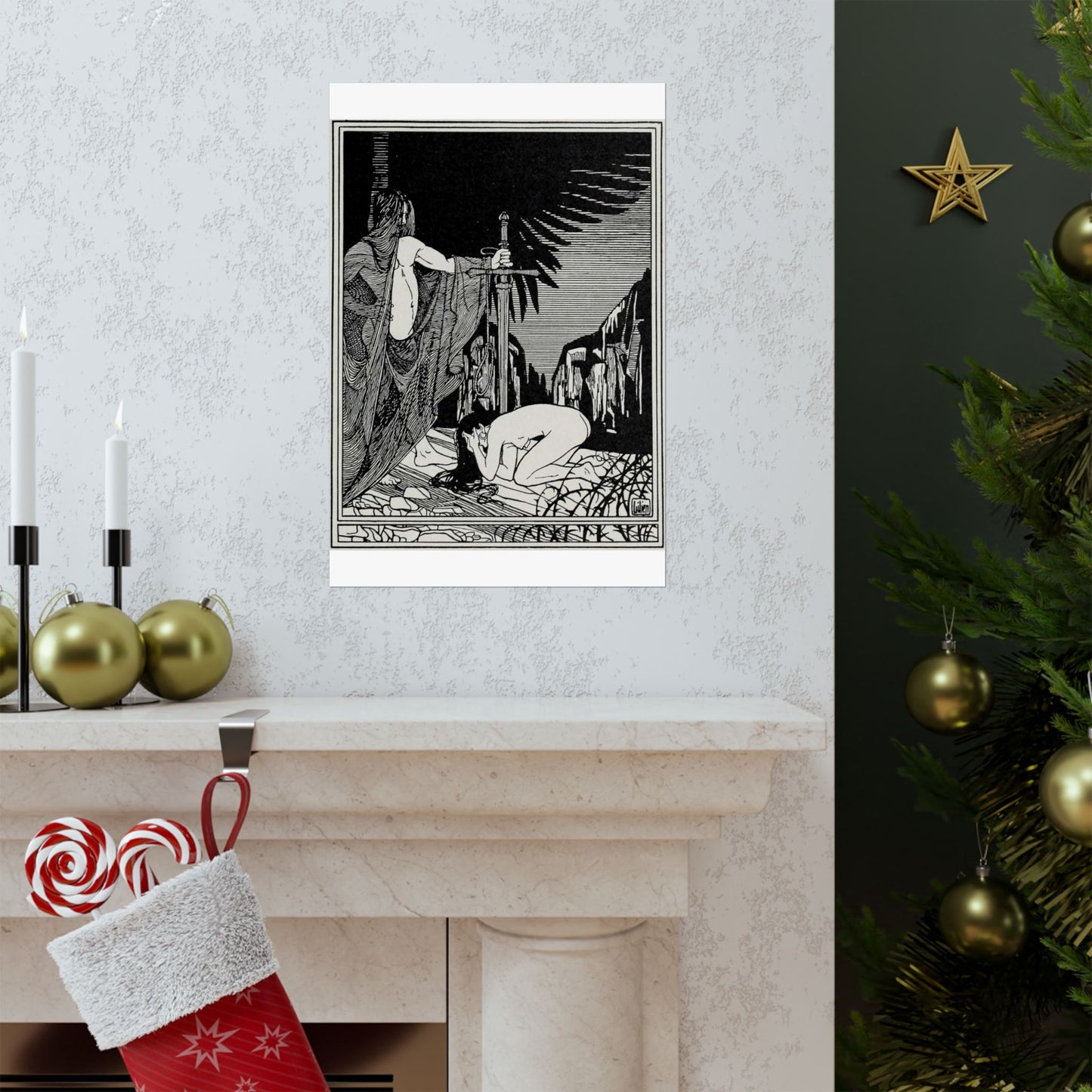 Juda 3 - Art nouveau public domain image High Quality Matte Wall Art Poster for Home, Office, Classroom