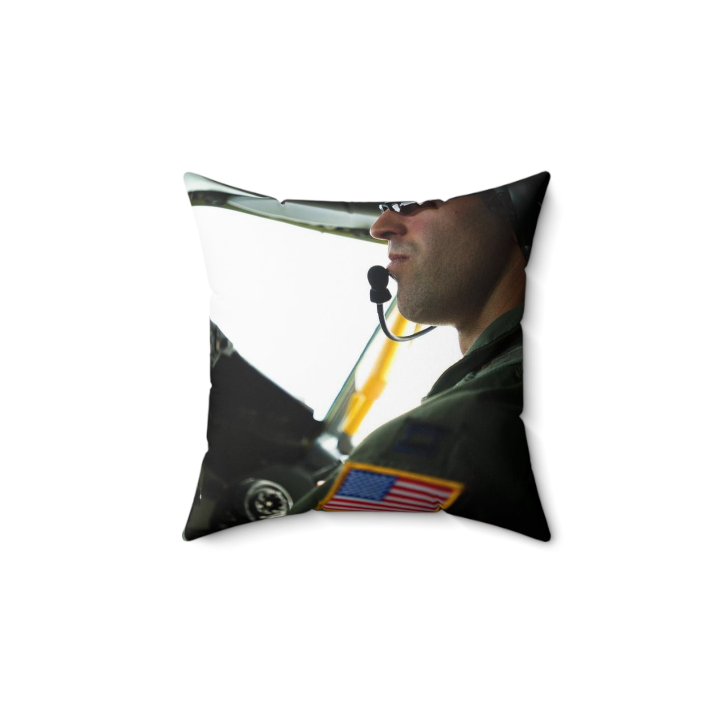 Capt. Michael Bermensolo, a pilot from the 151st Air Decorative Accent Square Pillow