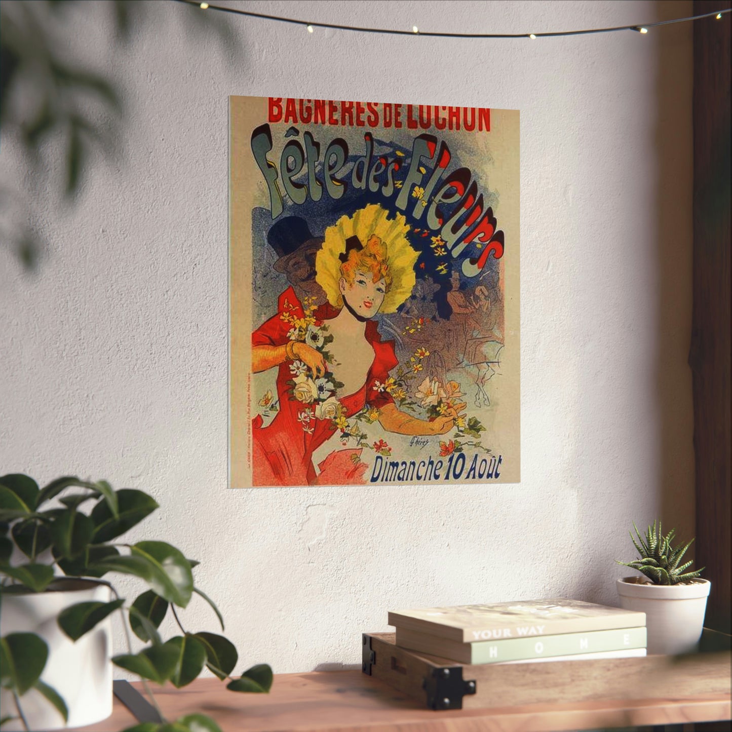 Affiche pour la "Fête des Fleurs de Bagnères-de-Luchon". High Quality Matte Wall Art Poster for Home, Office, Classroom