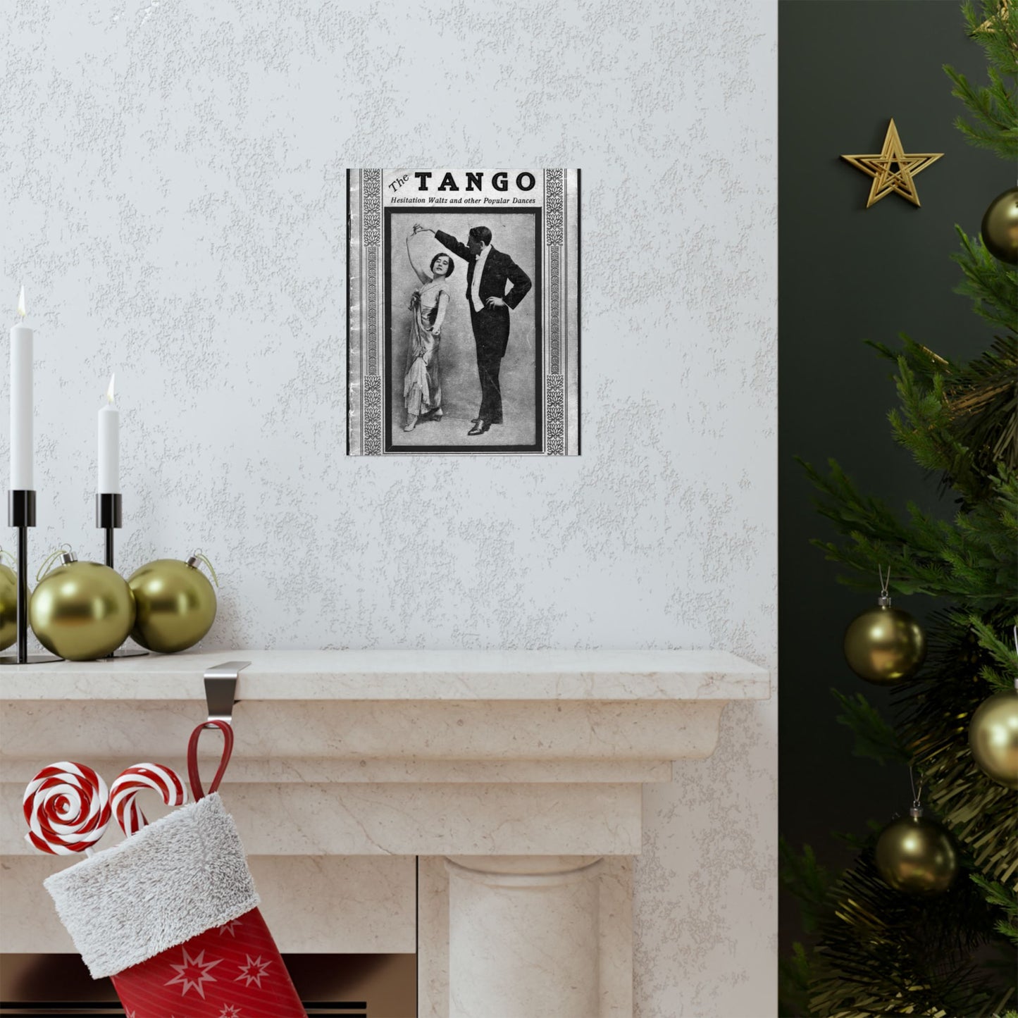 The tango as standardized and taught by the representative dancing masters of the North American continent; tango two-step, hesitation waltz, Boston glide, one-step High Quality Matte Wall Art Poster for Home, Office, Classroom