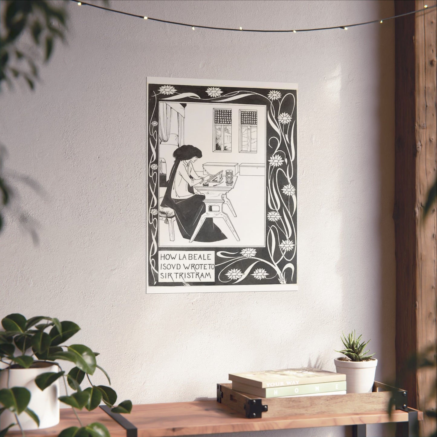 How la Beale Isoud wrote to Sir Tristram High Quality Matte Wall Art Poster for Home, Office, Classroom