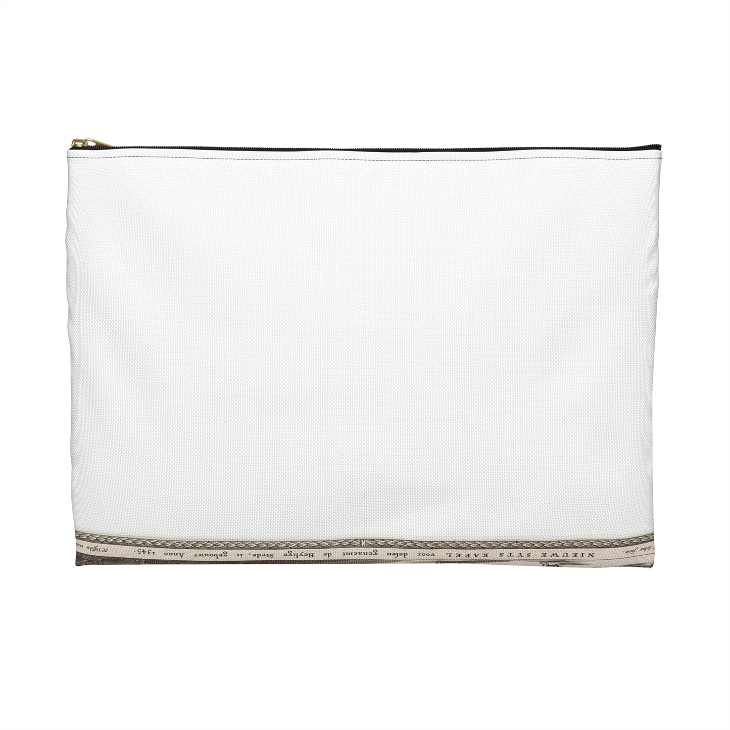 Gezicht op de Heilige Stede (Nieuwezijds Kapel) te Amsterdam Large Organizer Pouch with Black Zipper