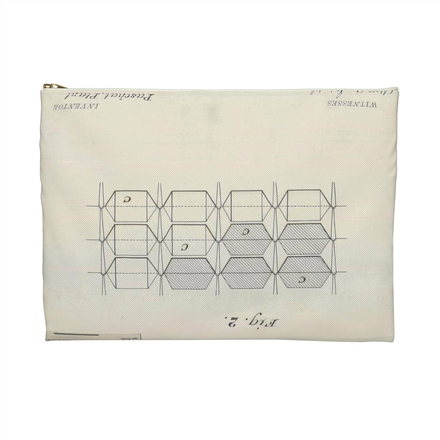 Patent drawing - for P. Plant's Cork Swimming Suit Public domain image Large Organizer Pouch with Black Zipper