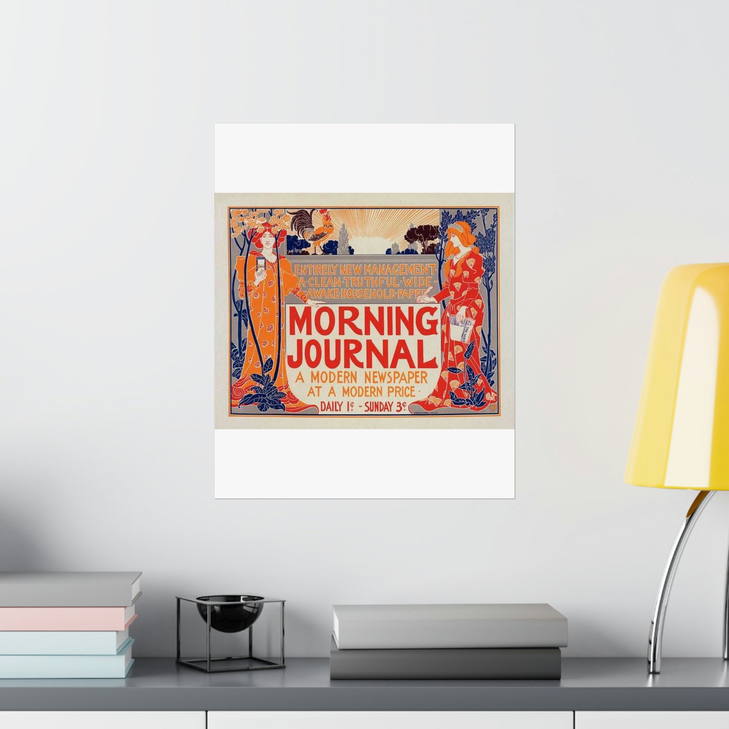 Louis Rhead - Affiche américaine pour le "Morning Journal". High Quality Matte Wall Art Poster for Home, Office, Classroom