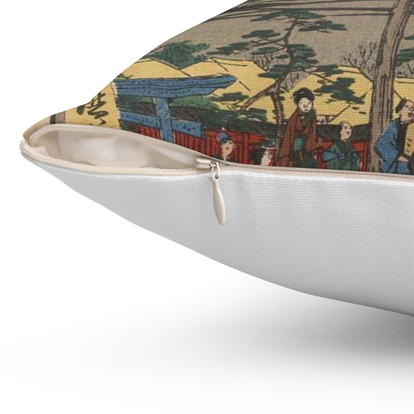 Gajō icchō, Andō Hiroshige - Public domain portrait drawing Decorative Accent Square Pillow