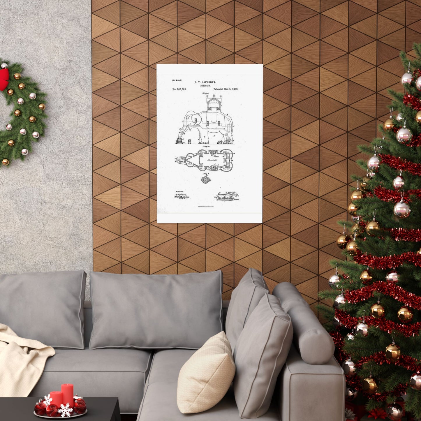 Patent Drawing of Engine - Lucy-USpatent268503 1882 Public domain image High Quality Matte Wall Art Poster for Home, Office, Classroom