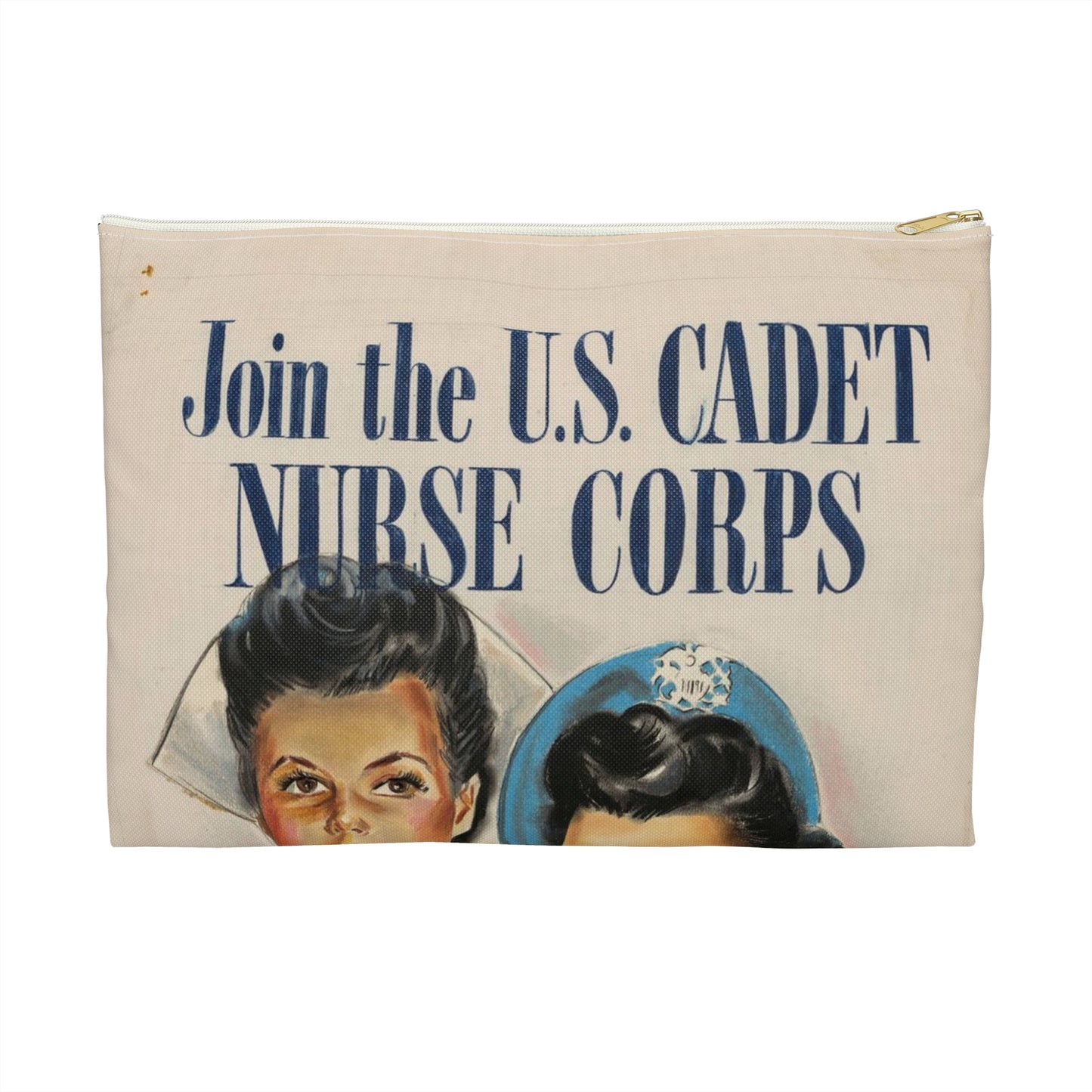 Join the U.S. Cadet Nurse Corps Large Organizer Pouch with Black Zipper